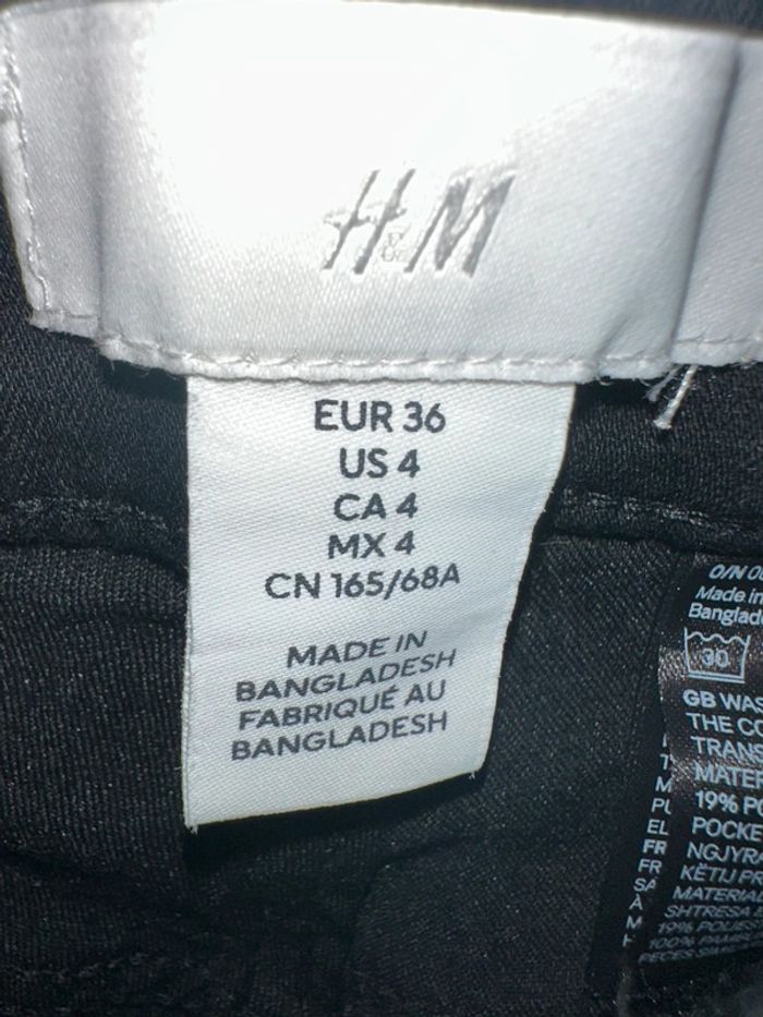 Jean skinny noir taille haute H&M - photo numéro 3