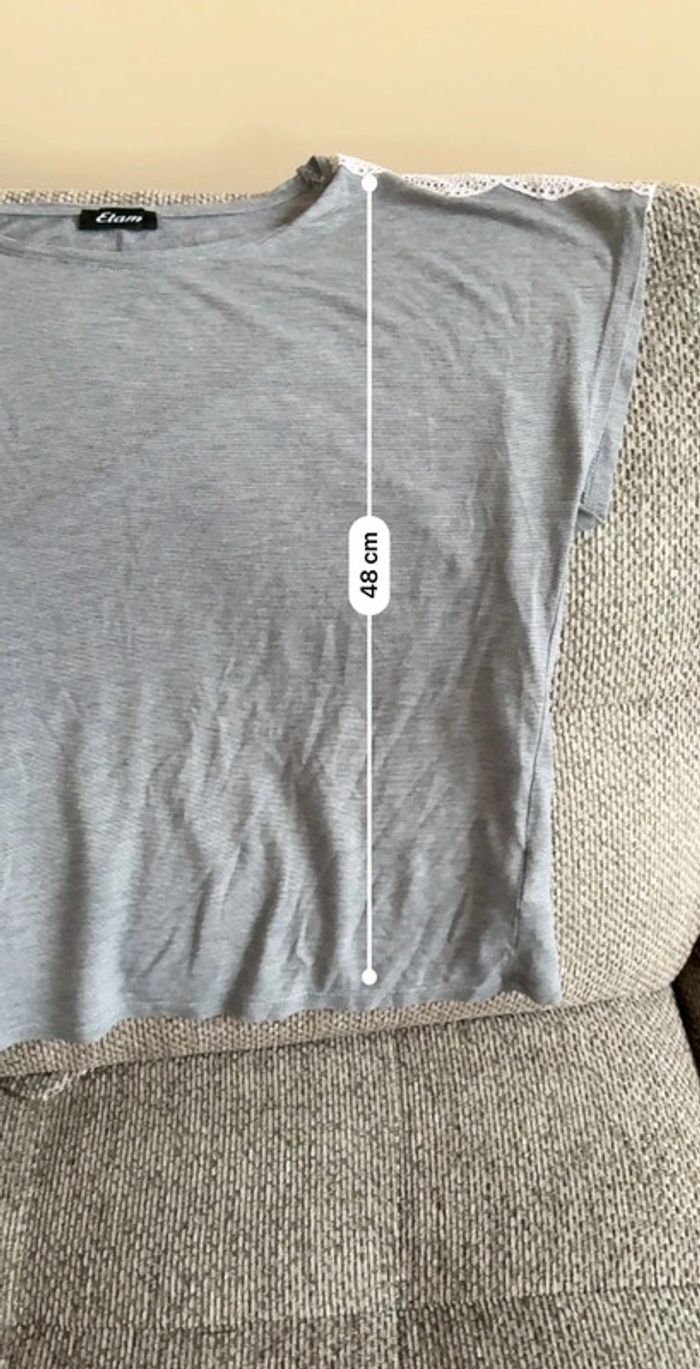 Haut de pyjama femme rayé - photo numéro 7