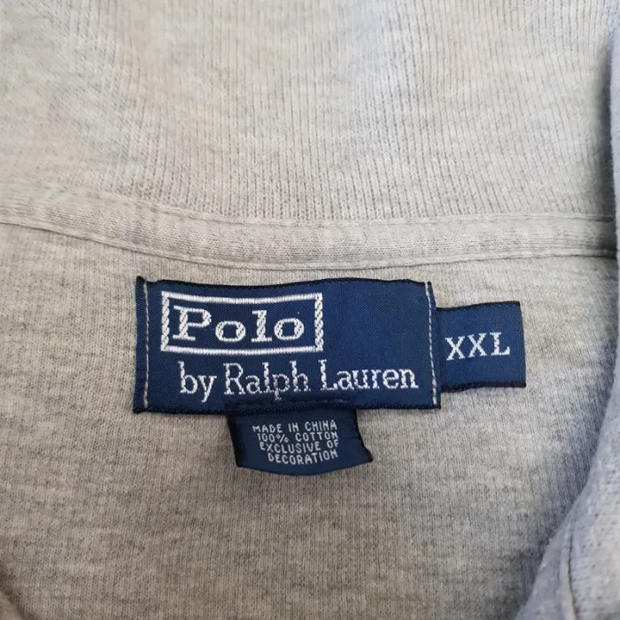 Pull Camionneur half demi zip Ralph Lauren XXL Gris - photo numéro 6