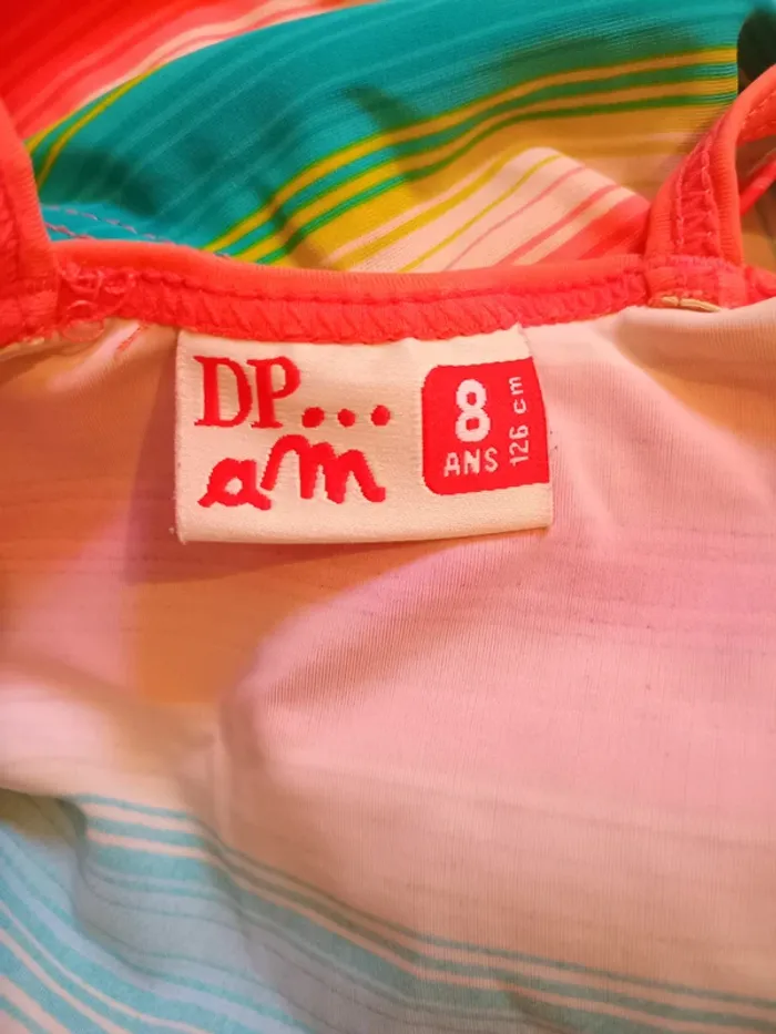 Maillot de bain 1 pièce multicolore Dpam 8 ans - photo numéro 3