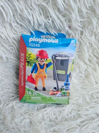 Jouet - jeux de construction playmobil 70249 agent d'entretien de la voirie - Neuf