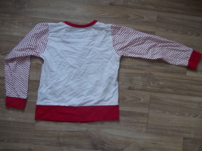 Cardigan sweat blanc et rouge TCF 138 cm (SW2) - photo numéro 4