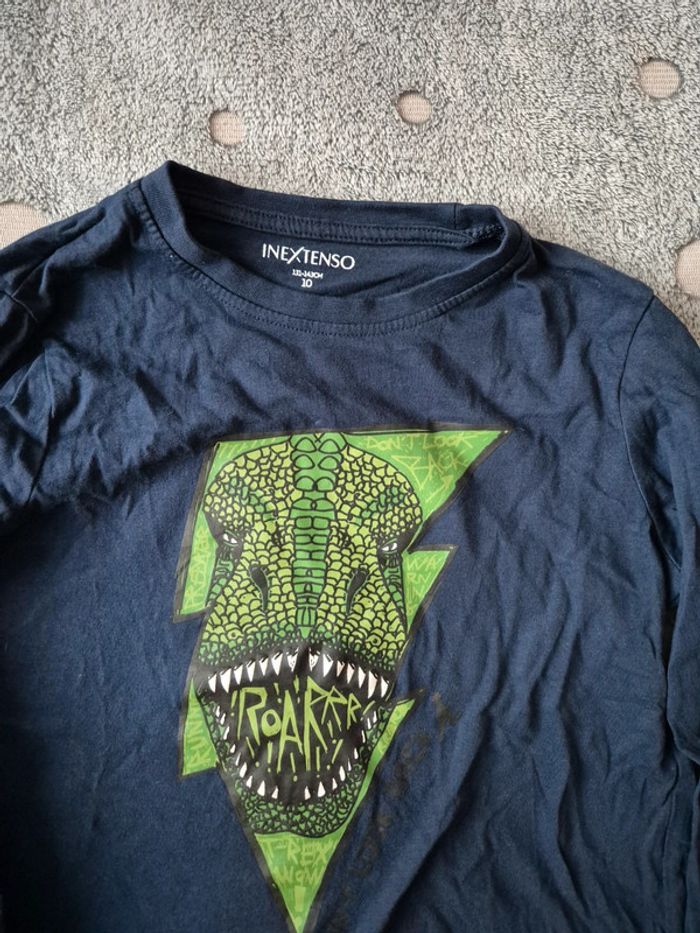 Tee-shirt dinosaure 10 ans Manches longues - photo numéro 2