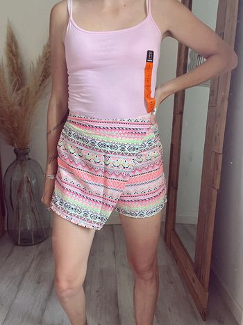 Short portefeuille coloré primark motif multicolore 34/36