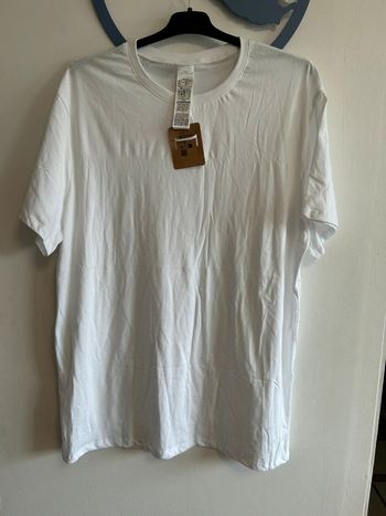 T-shirt blanc Domyos Décathlon 2XL col rond Neuf