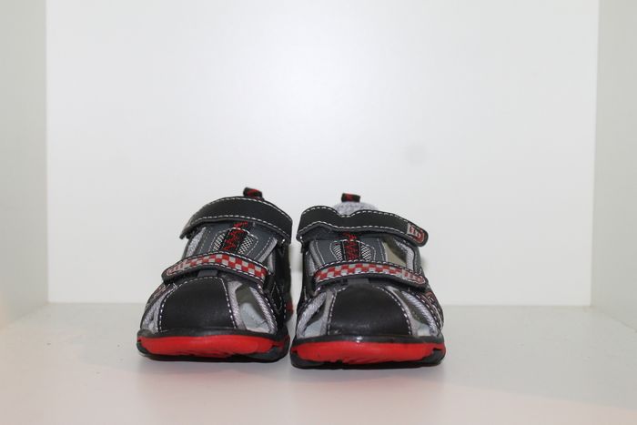 superbe sandales nus pieds noire et rouge 25 - photo numéro 2