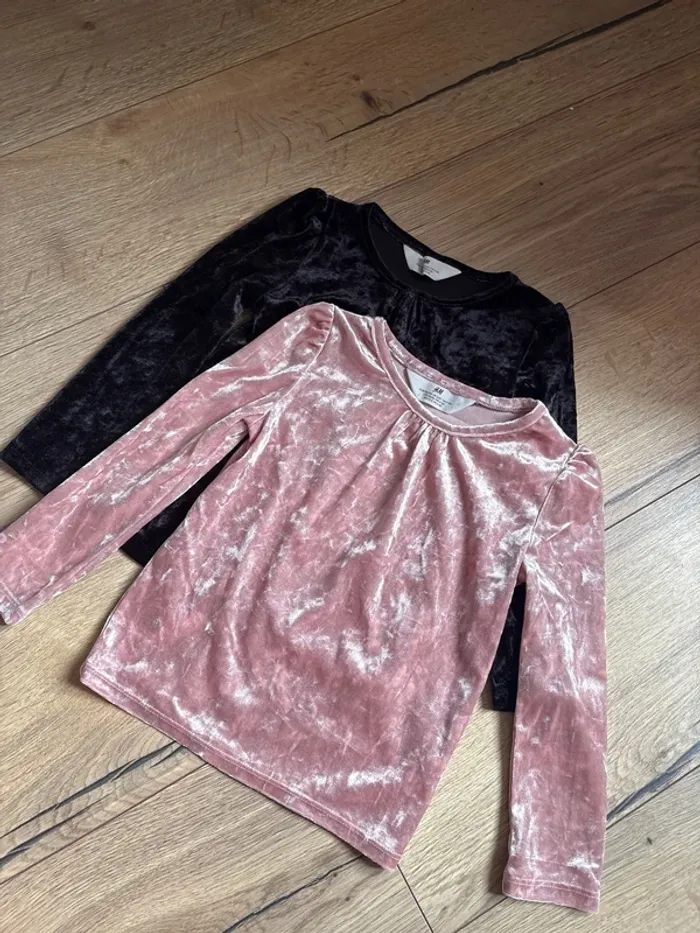 Lot de 2 manches longues velour