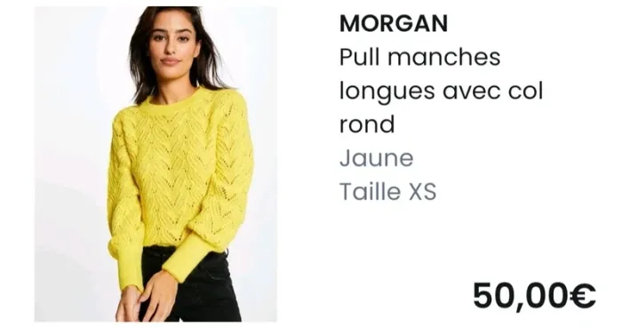 Pull jaune - photo numéro 3