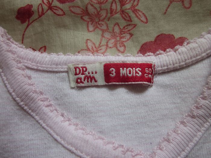 Body croisé manches courtes rose 3 mois - photo numéro 3