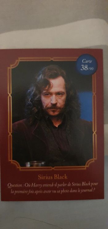 Cartes Harry Potter Auchan
Sirius Black n° 38/90