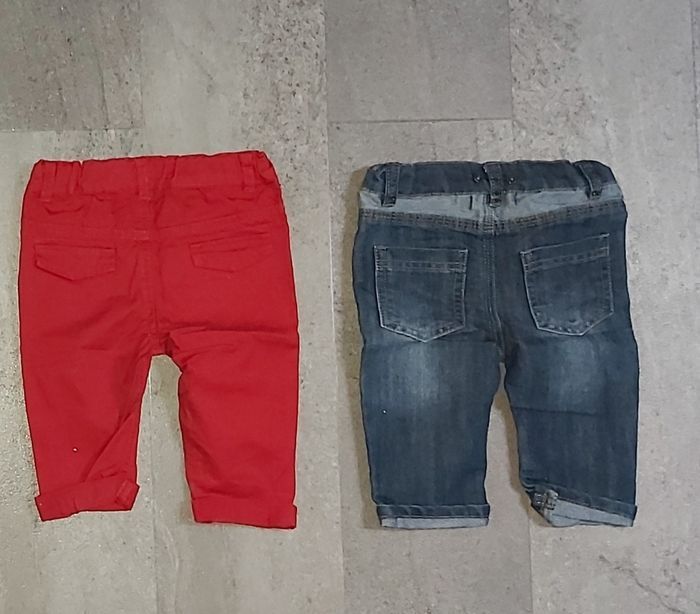 Pantalons x2, 6 mois garçon comme neufs - photo numéro 2