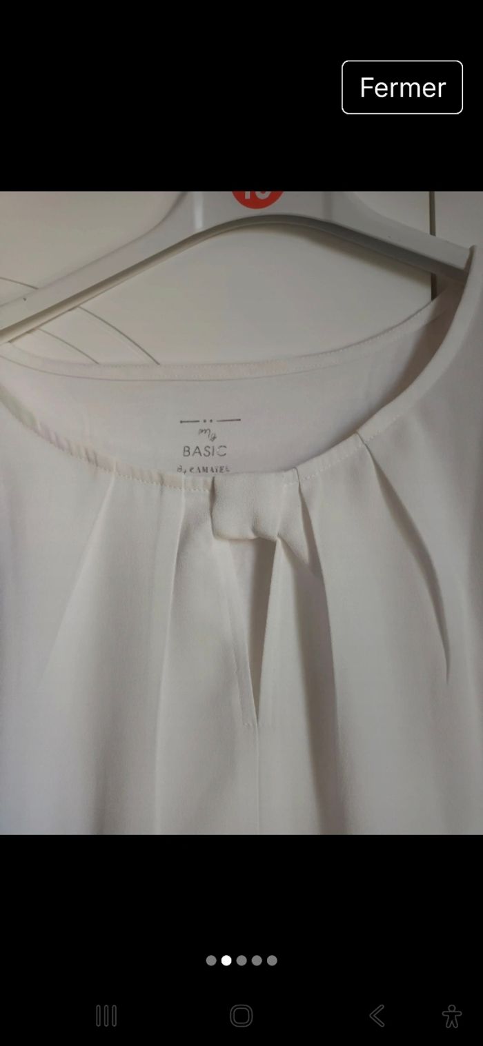 Blouse viscose, dos en coton - photo numéro 2