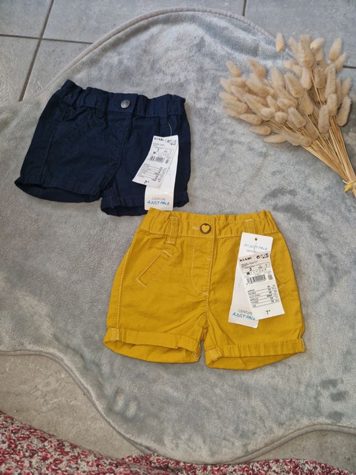 Lot 2 short kiabi 3mois