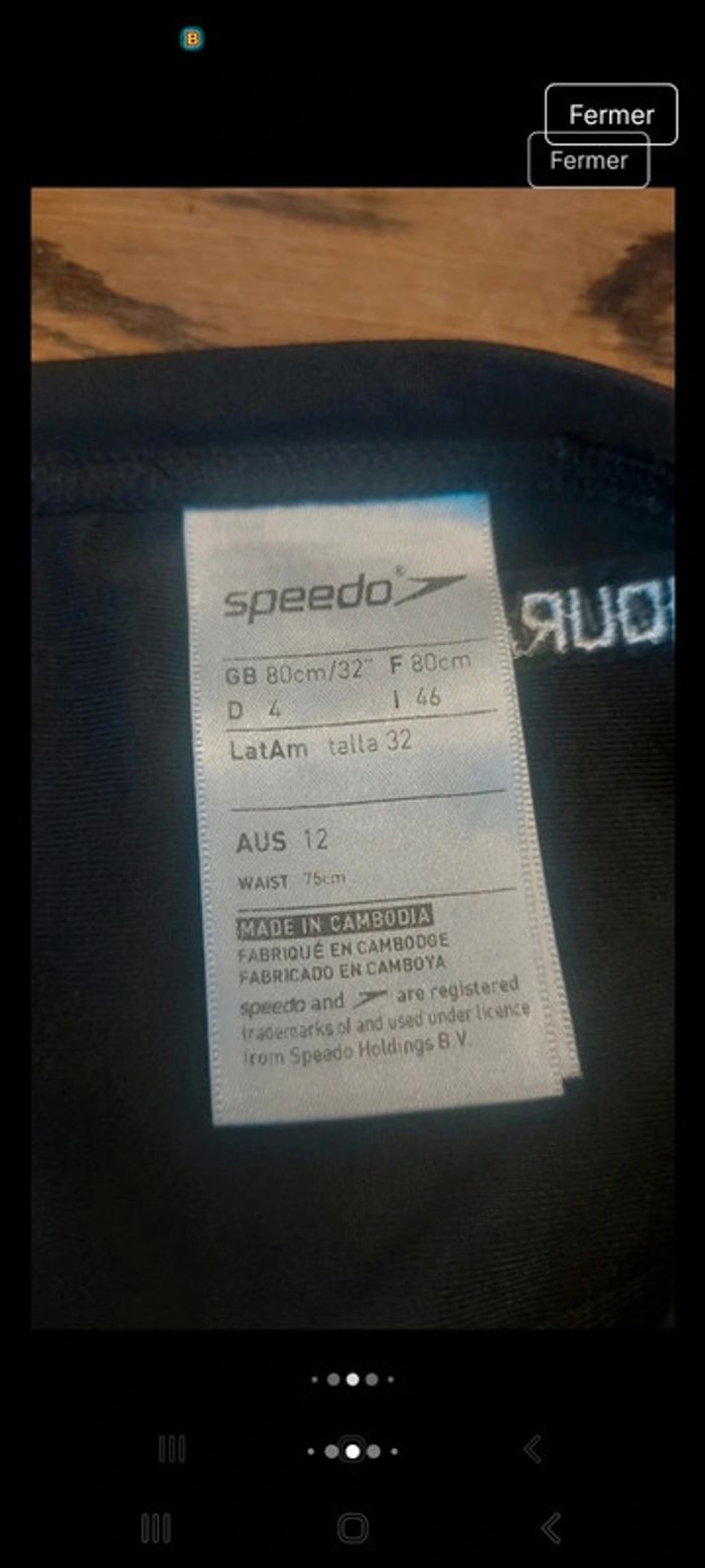 Maillot de bain Speedo noir homme It 46 fr 80 - photo numéro 6