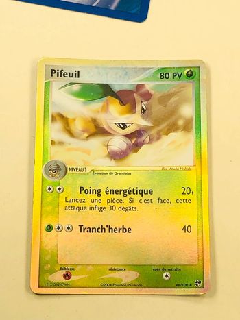 Pifeuil 48/100 Carte Pokémon reverse