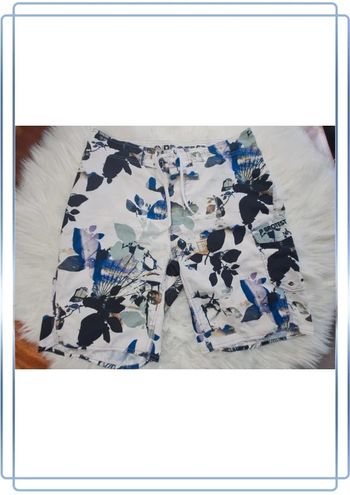 Boardshort Protest Homme – Taille L – Motif Floral Bleu - (599)