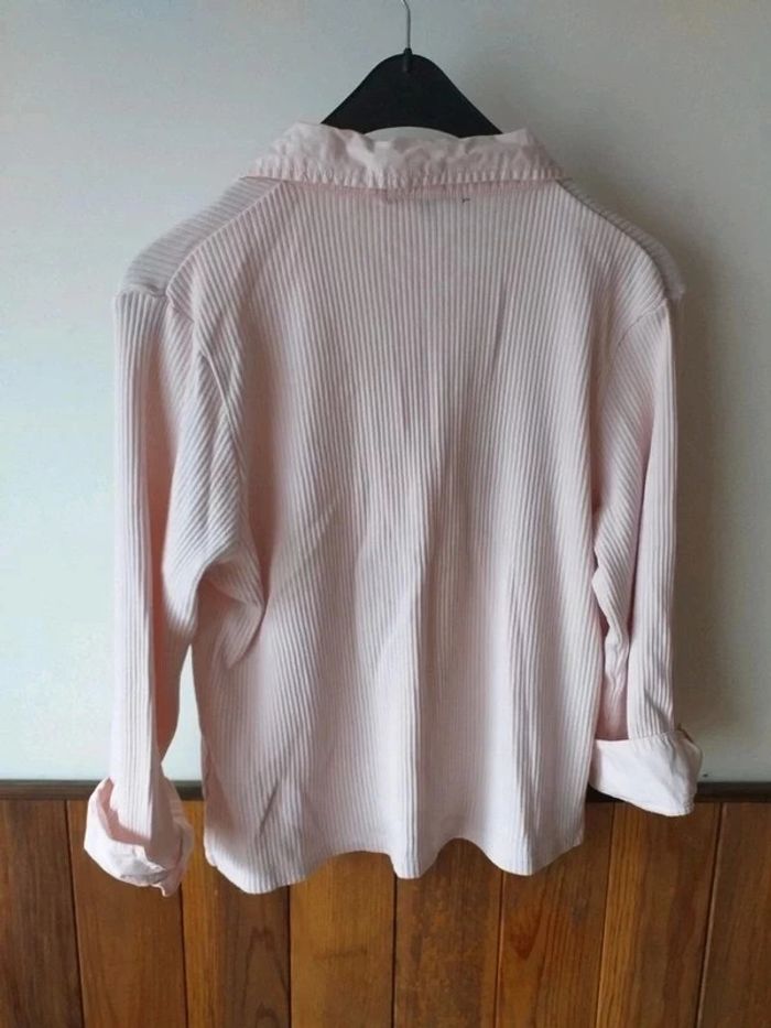 Haut rose côtelé à pression - photo numéro 5