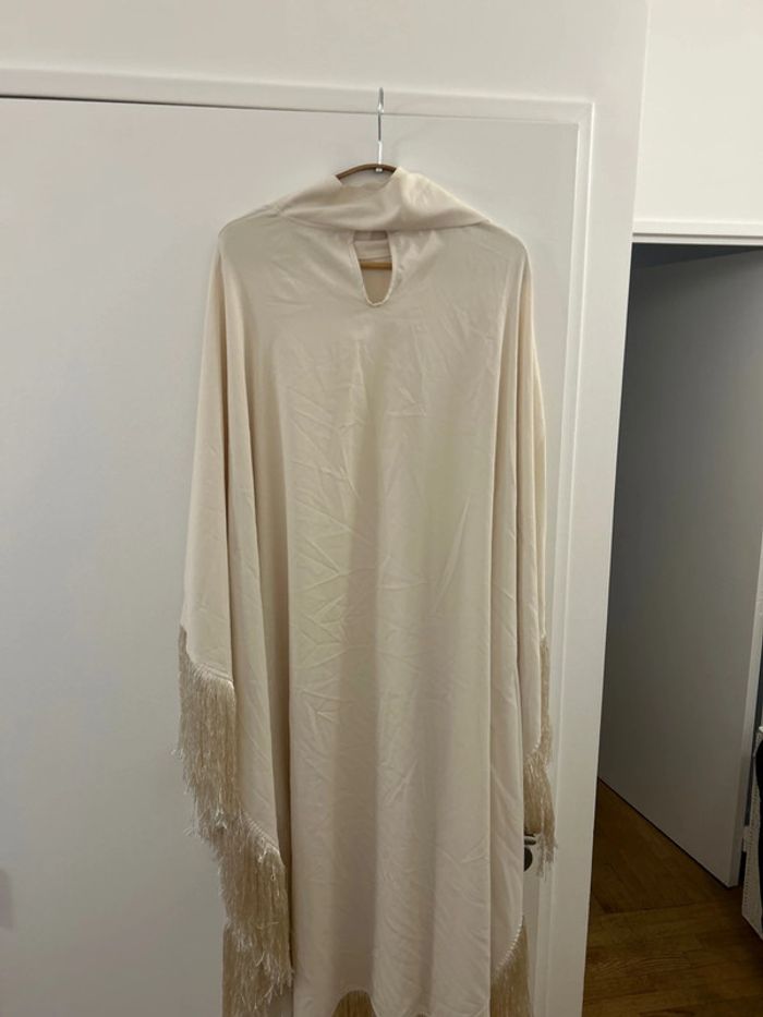Robe blanche a Frange T L - photo numéro 4