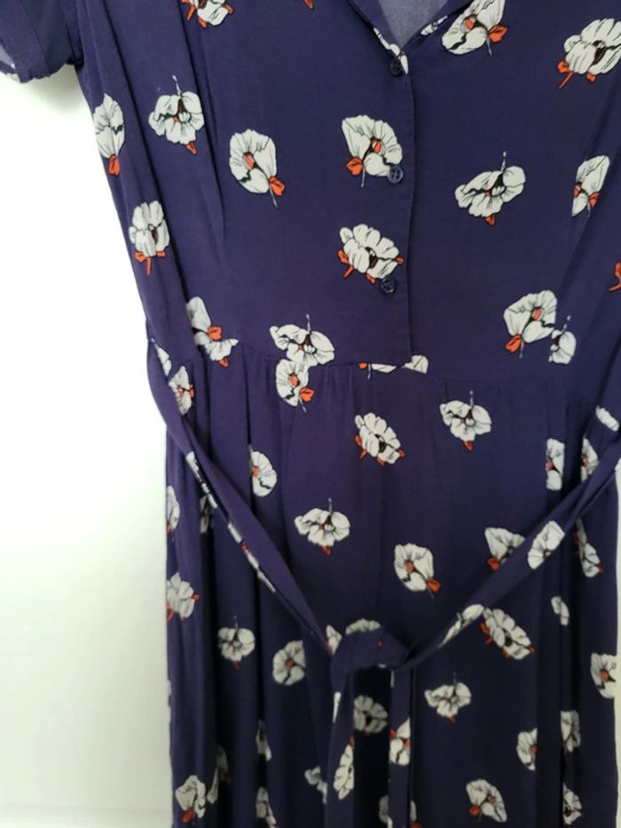 Robe bleue motif fleurs blanches Naf naf - photo numéro 4
