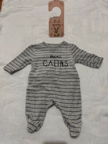 Pyjama bébé gris