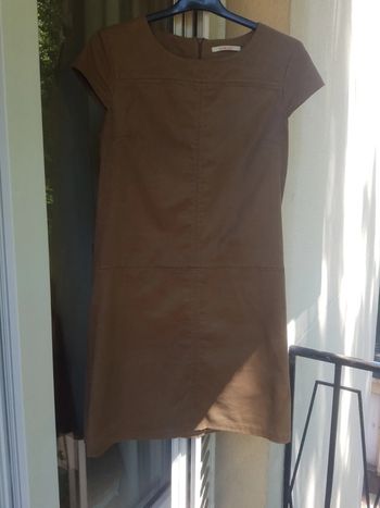 Robe daim camel Camaieu T40