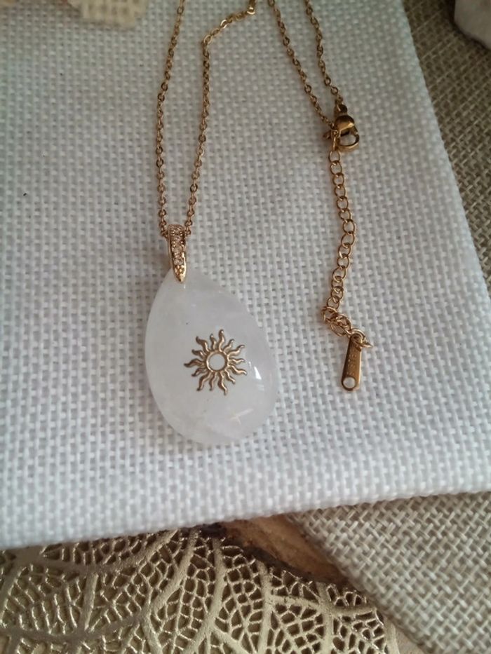 Collier en pierre de cristal de quartz - photo numéro 3