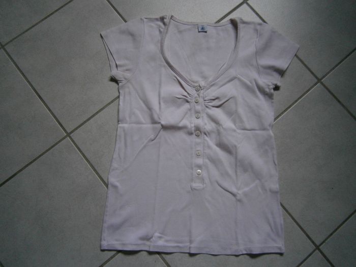 Tee-shirt MC rose pâle PETIT BATEAU 18 ans