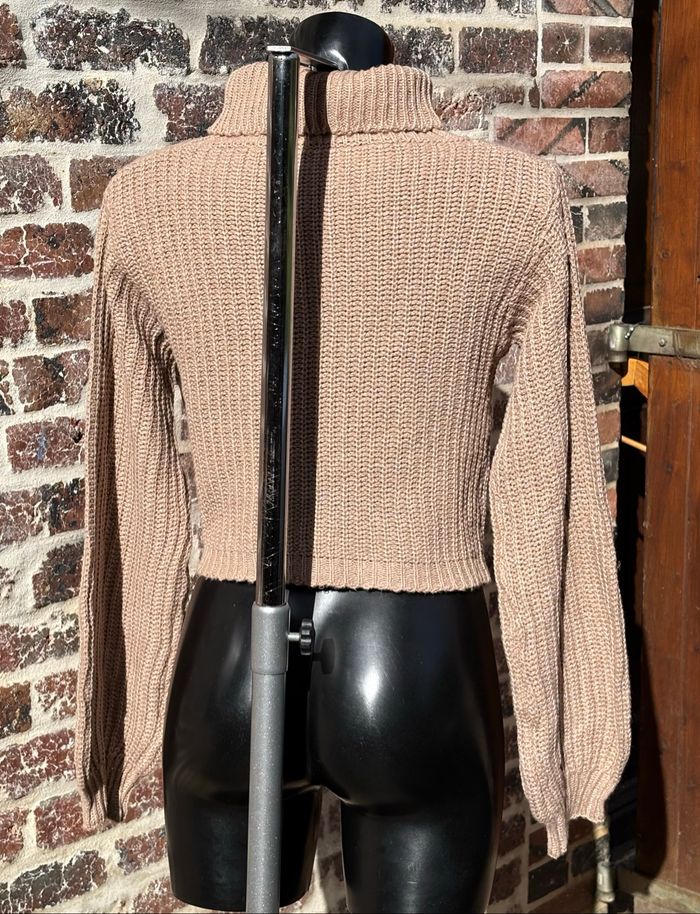 🧶 Pull col roulé côtelé manches bouffantes – Shein – 13/14 ans 🧶 - photo numéro 2