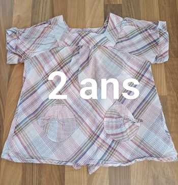 Blouse rayée violet 2 ans Vertbaudet 