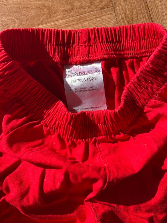 Short rouge taille 12 mois vintage - photo numéro 2