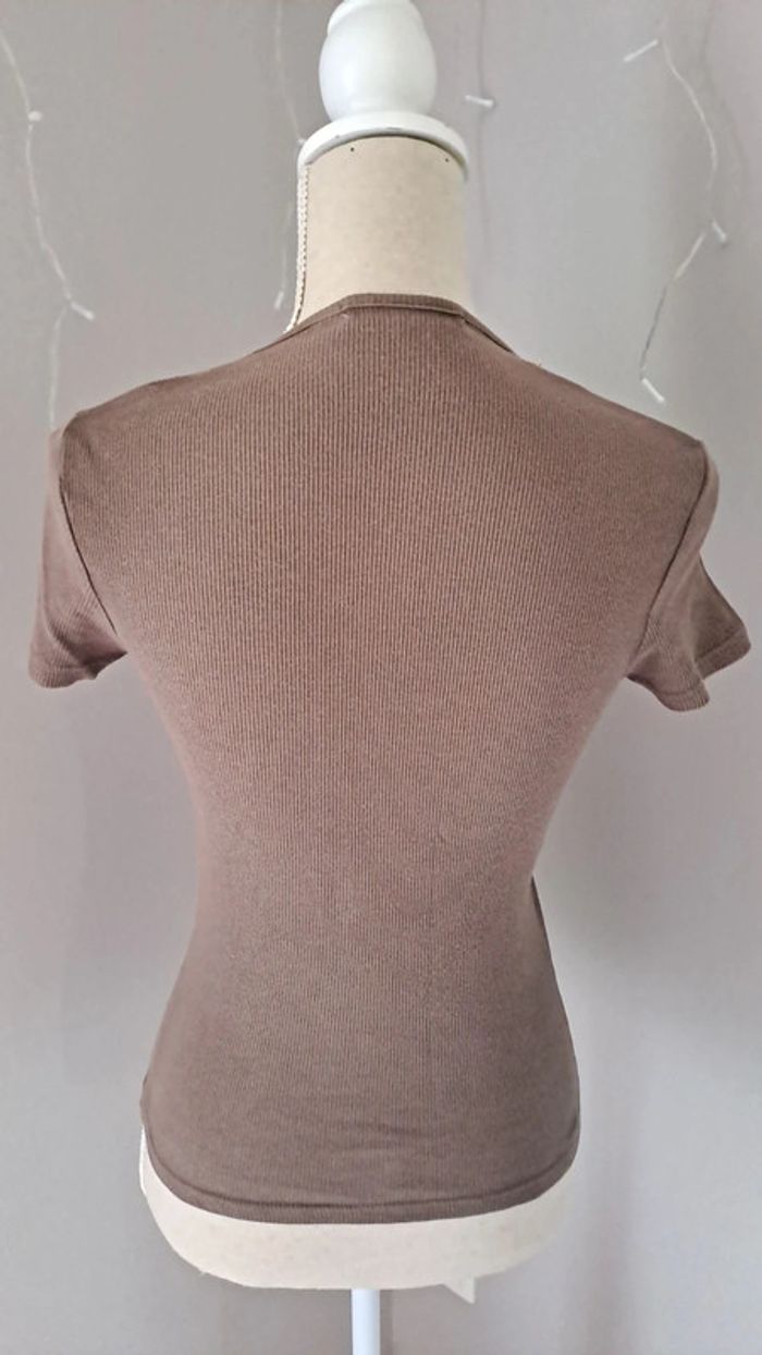 Tee shirt coton marron sable Burton t. S - photo numéro 3
