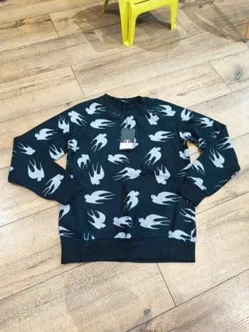 Pull noir et blanc homme manches longues L