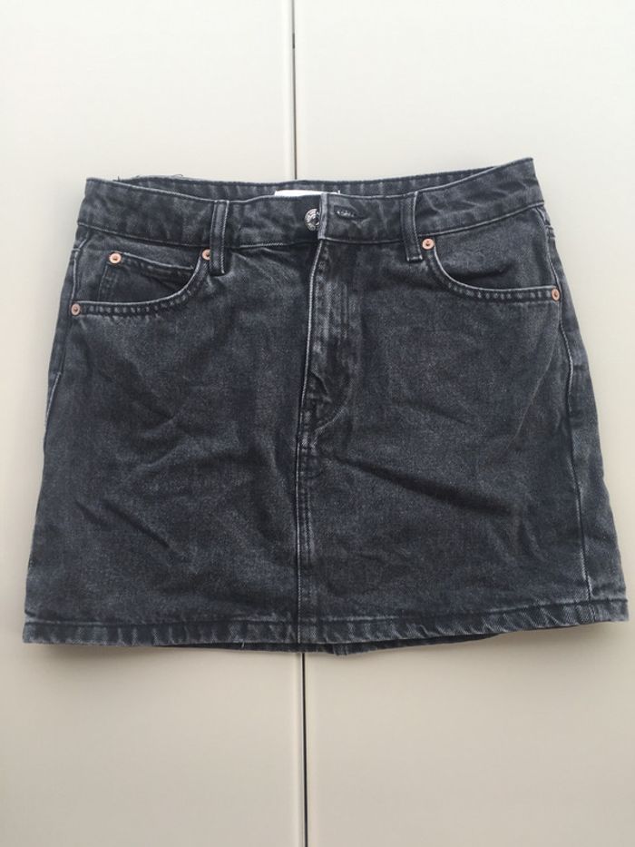 jupe en jean noir mango femme 34 - photo numéro 2