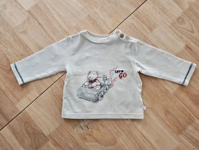 T shirt longues manches 6/9 mois - photo numéro 2
