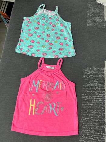 Lot 2 débardeurs coquillage