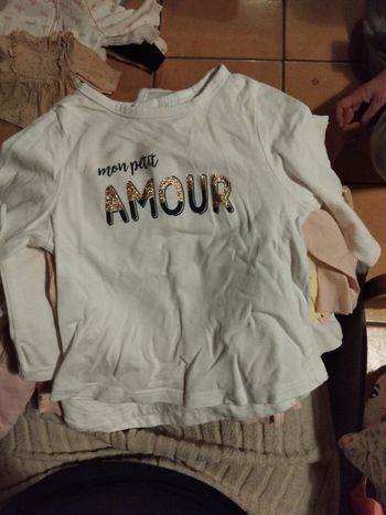 Lot thee shirt manche longue bebe fille
