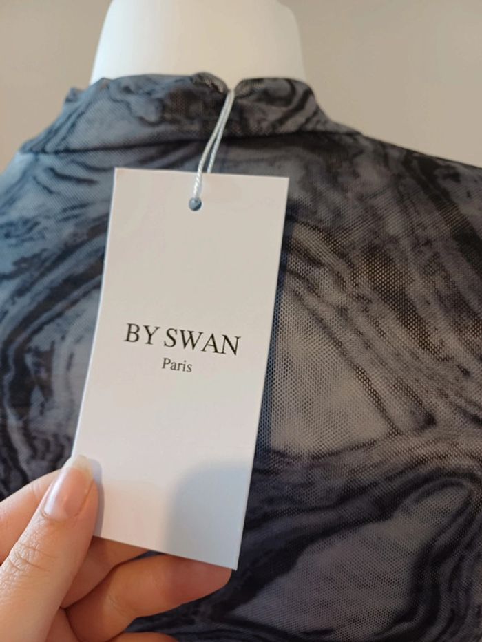 Robe grise moulante transparente neuve By Swan taille S 36 - photo numéro 9