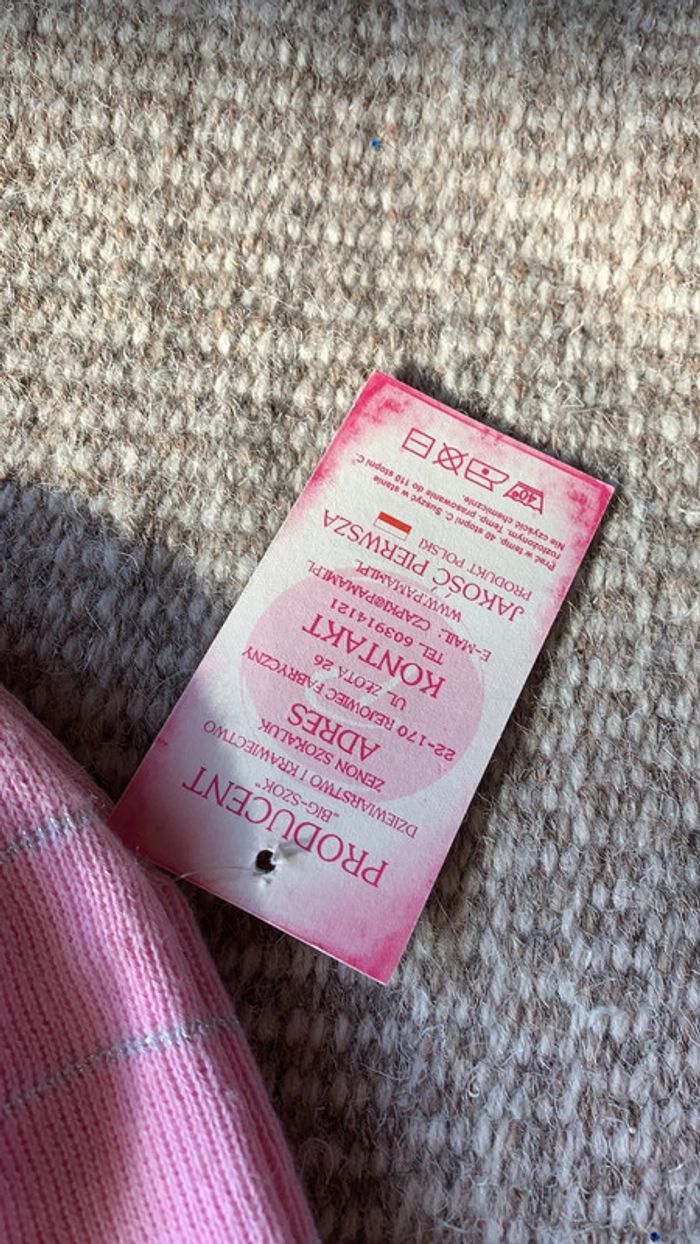 Lot bonnet rose et blanc fille 12 18 mois idée cadeau - photo numéro 3