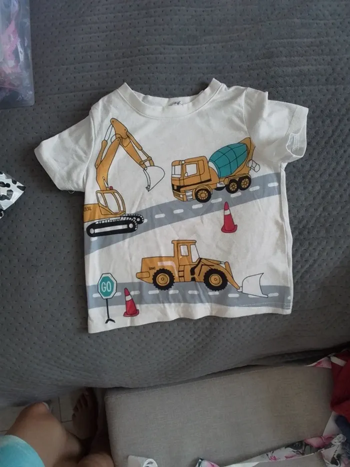 Tee shirt blanc tracteur