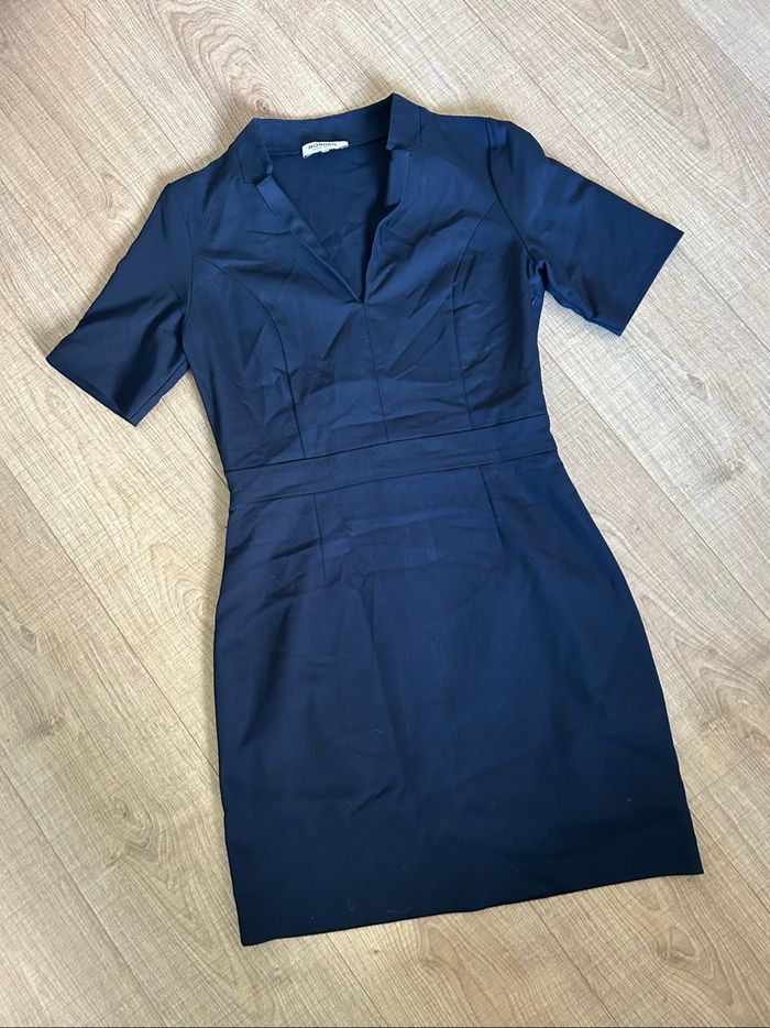 Robe bleue marine à manches courtes Morgan taille 40 excellent état - photo numéro 7