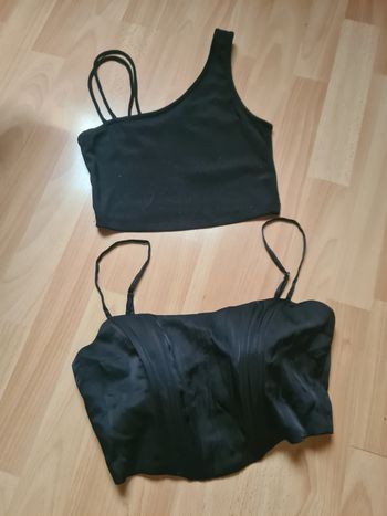 Lot 2 tops noirs Bershka / Taille S