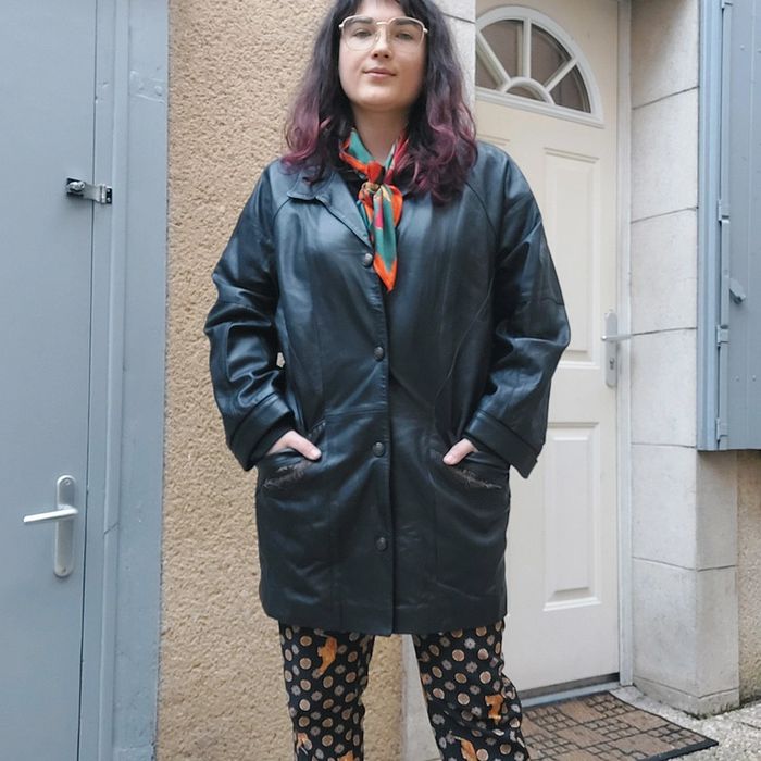 Veste en cuir Vintage L/XL - photo numéro 2