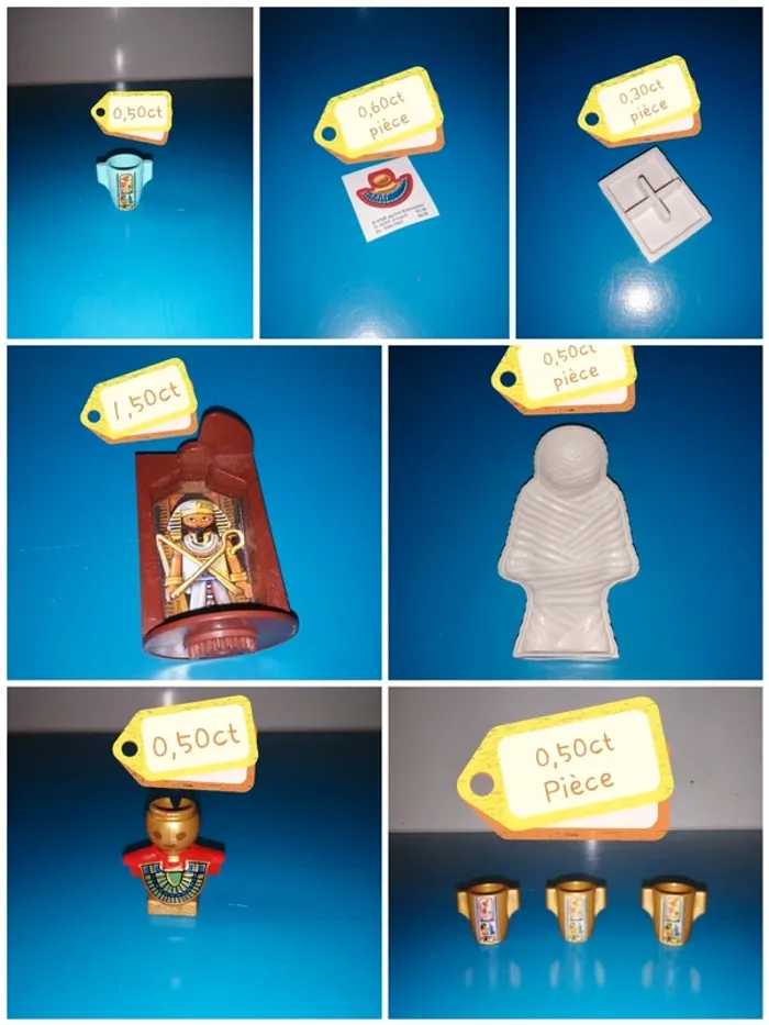 Thème* pièce détachée / urne - pyramide - momie - buste - drapeau