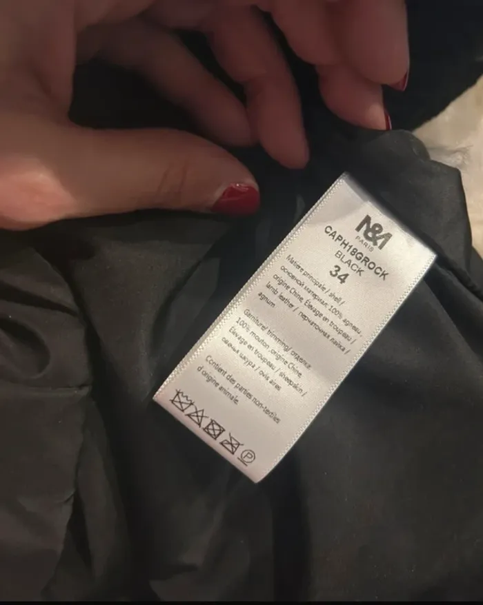 MKT studio manteau, imprimer carreaux en laine femme, taille 36 - photo numéro 8
