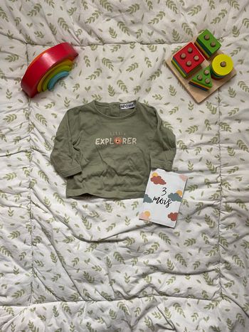 teeshirt manches longues kaki NPO 3 mois