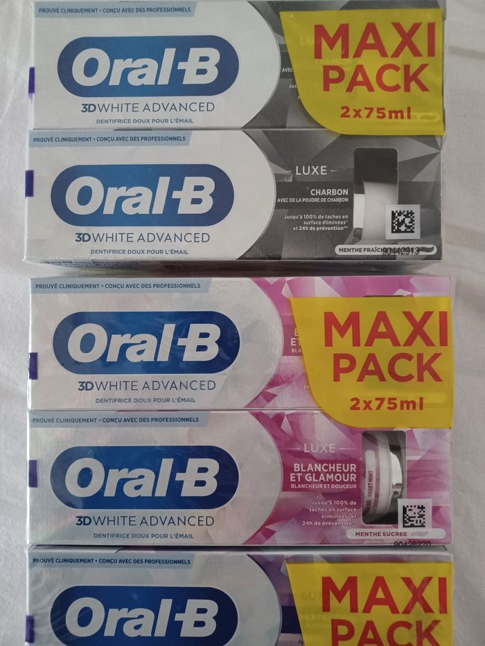 Lot de 6 dentifrices Oral B  luxe - photo numéro 2