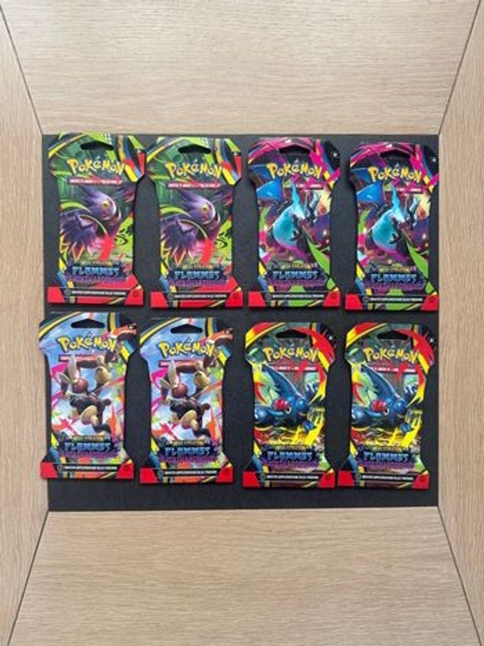 Pokémon Blister Lot 2 Artset Méga-Évolution Flammes Fantasmagoriques Neuf Français