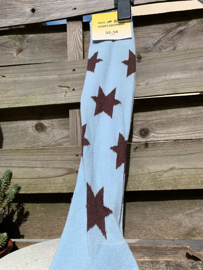 Chaussettes bleu ciel étoiles 🧦 Neuve et haute pointure 31/34 - photo numéro 4