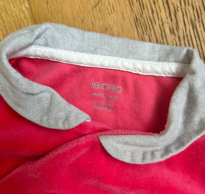 Pyjama velours fuschia Obaibi 9/12 mois - photo numéro 3