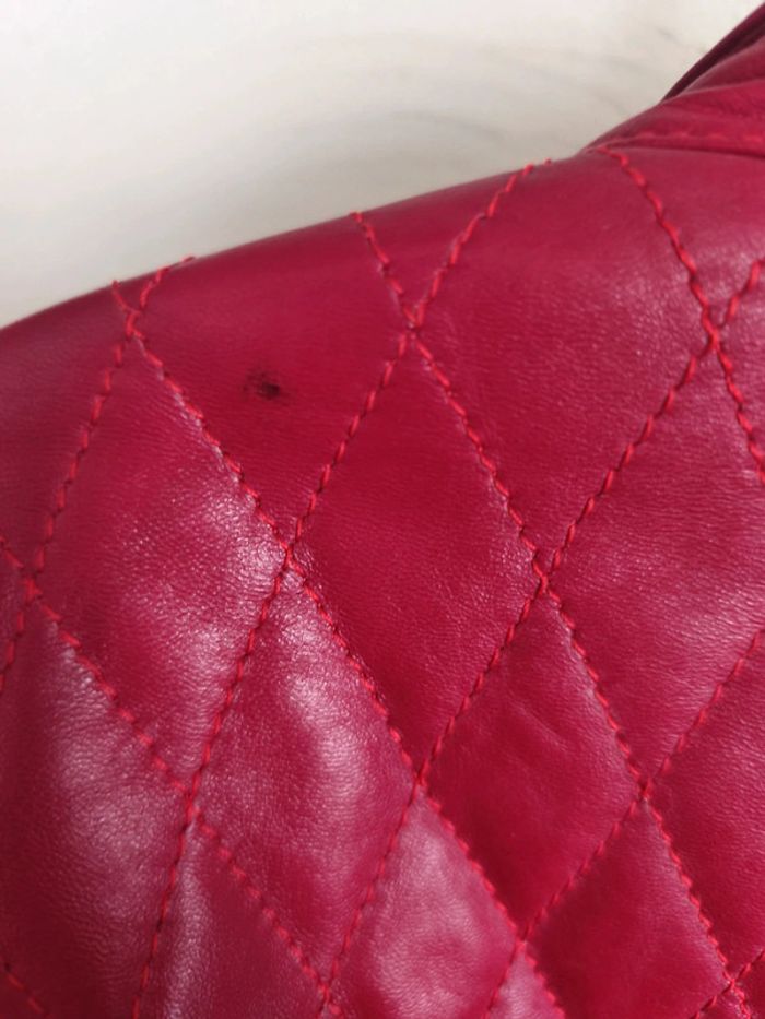Blouson en cuir rouge - photo numéro 7